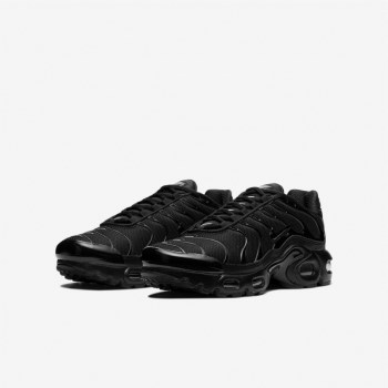 Nike Air Max Plus - Nagyobb Gyerek Air Max Trainers - Fekete/Fekete/Fekete